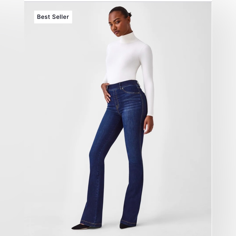 Spanx Flare Jeans Midnight Shade small petite New